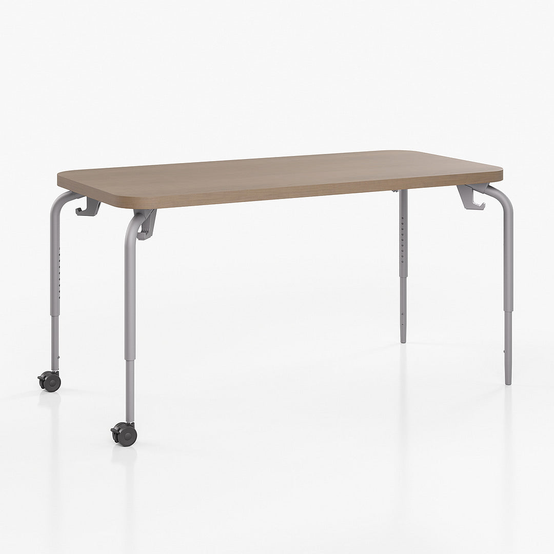 Numbers™ Two Student Desk — Model 02140 Numbers Two-Student Desk 24x48 with Casters and Glides