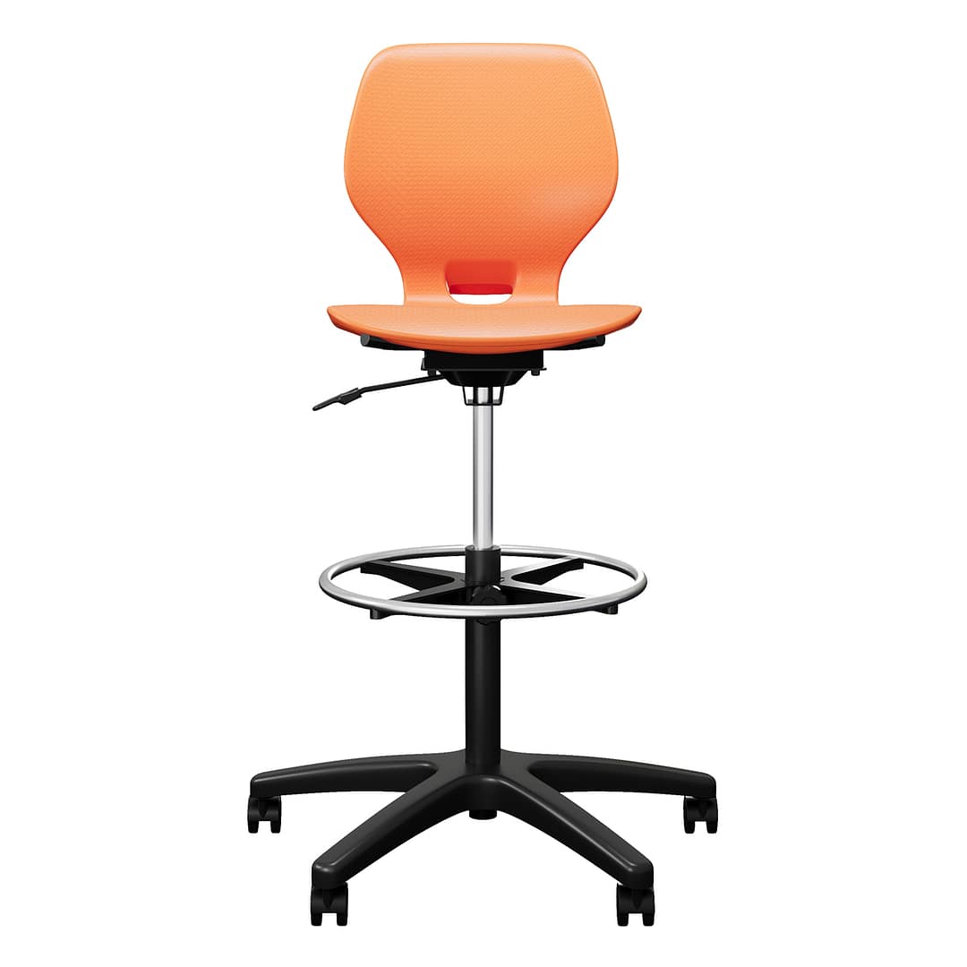 Numbers™ Adjustable Height Stool — Model 22842 in Orange