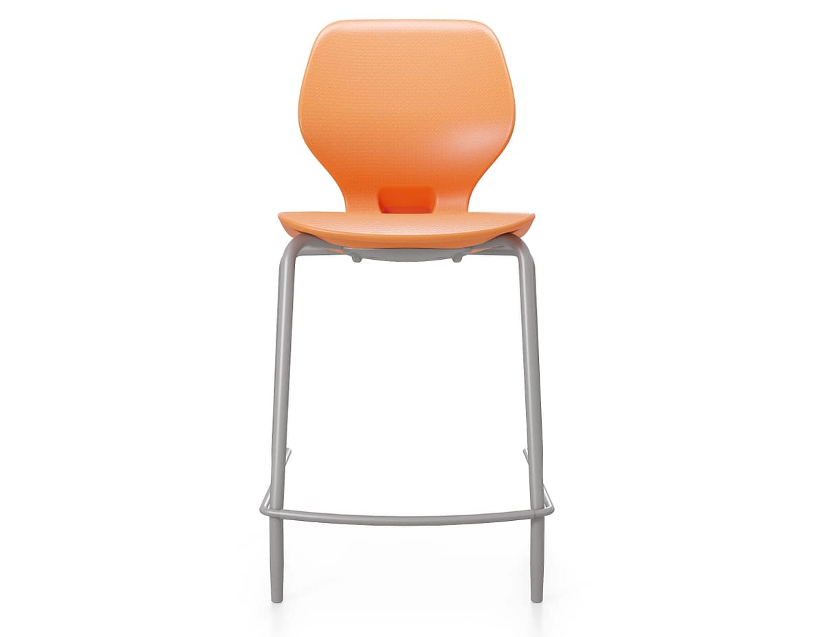 Numbers™ Fixed Height Stool — 24" Numbers Fixed Height Stool in Orange