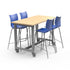 Planner® Studio – 30″ Deep — Model 25256, 30x60 at 40"h shown in Mission Maple with Groove 30" stools and Optional Footrest.