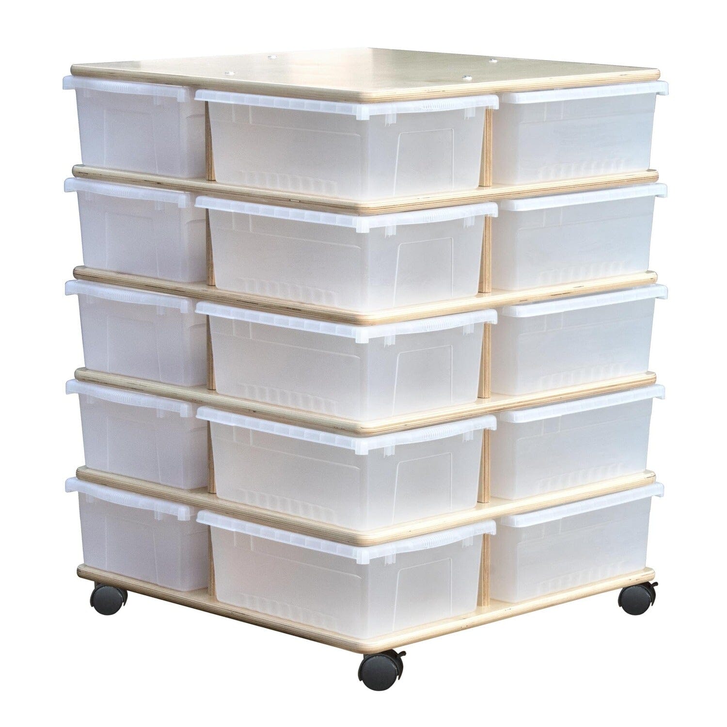 4 Sided Large Bin Storage Towers | Trojan Classroom Furniture Cubby & Multi-Storage Trojan Classroom Furniture 