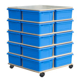 4 Sided Large Bin Storage Towers | Trojan Classroom Furniture Cubby & Multi-Storage Trojan Classroom Furniture 