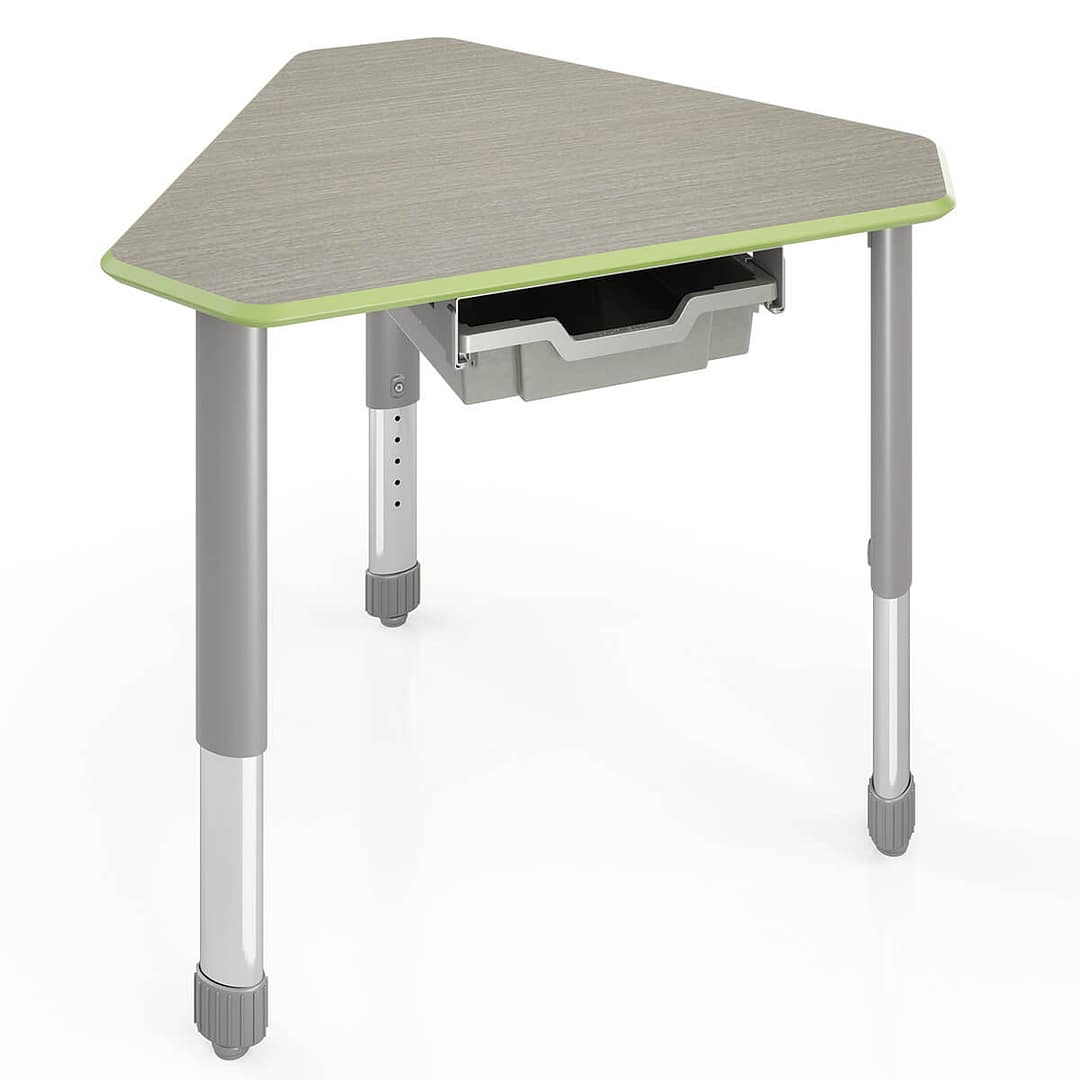 Interchange® SW Tote Storage — Interchange® Diamond Student Desk, Model #03082 shown with optional SW Tote Tray w/ housing #30933.