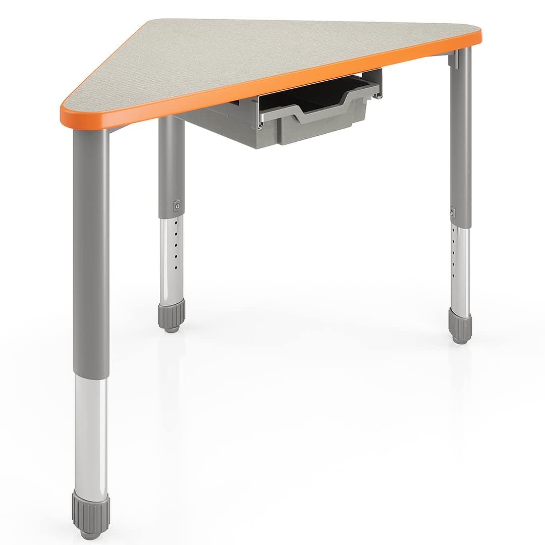Interchange® SW Tote Storage — Interchange® Wing Student Desk, Model #03095 shown with optional SW Tote Tray w/ housing #30933.