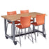 Planner® Studio 30″ x 60” Butcher Block Table — 30x60 Size - Shown with Butcher Block, Power Unit and Optional Footrest 