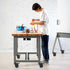 Planner® Studio 30″ x 60” Butcher Block Table — 30x60 Size - Shown with Butcher Block, Power Unit and Optional Footrest