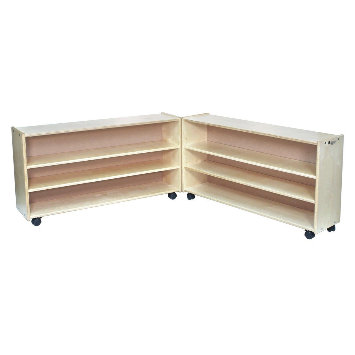 Low Narrow Hinged Shelving