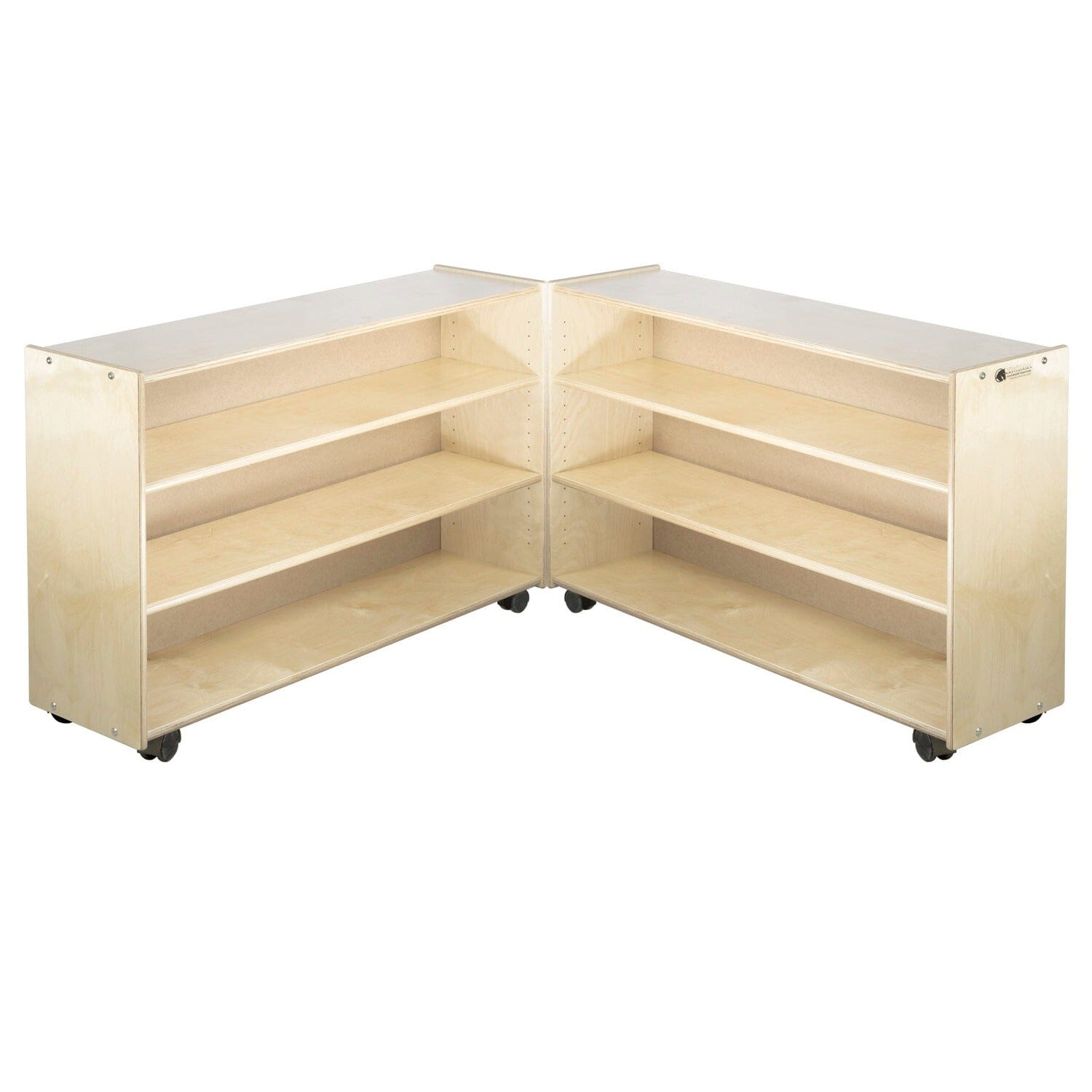 Adjustable 2 Shelf Units: Mid-Height Narrow | Trojan Classroom Furniture Early Learning Tables & Seating Trojan Classroom Furniture 