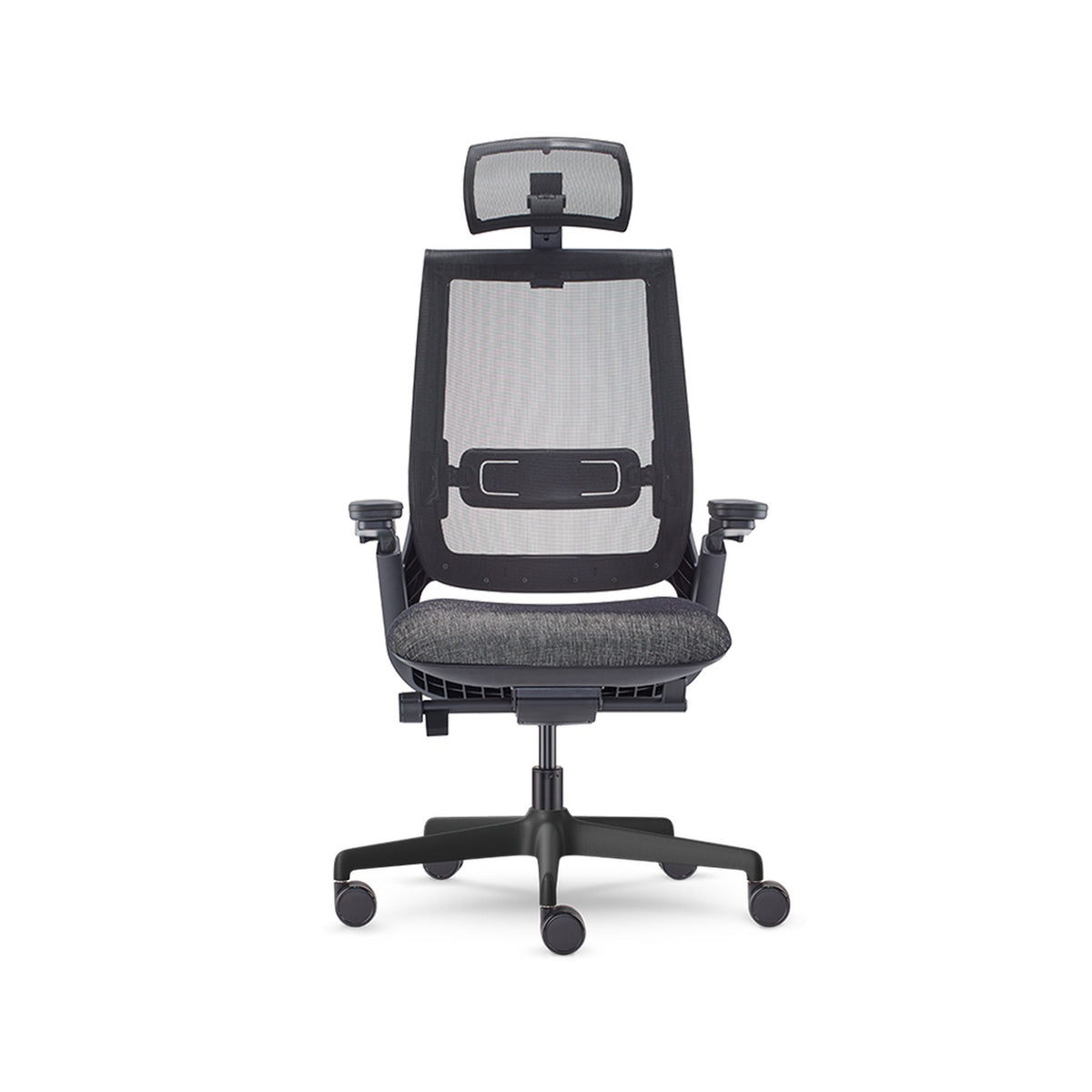 Equation — Equation With Height Adjustable Arms, Dual Pivot Arm Caps, Weight Activated Mechanism and Headrest