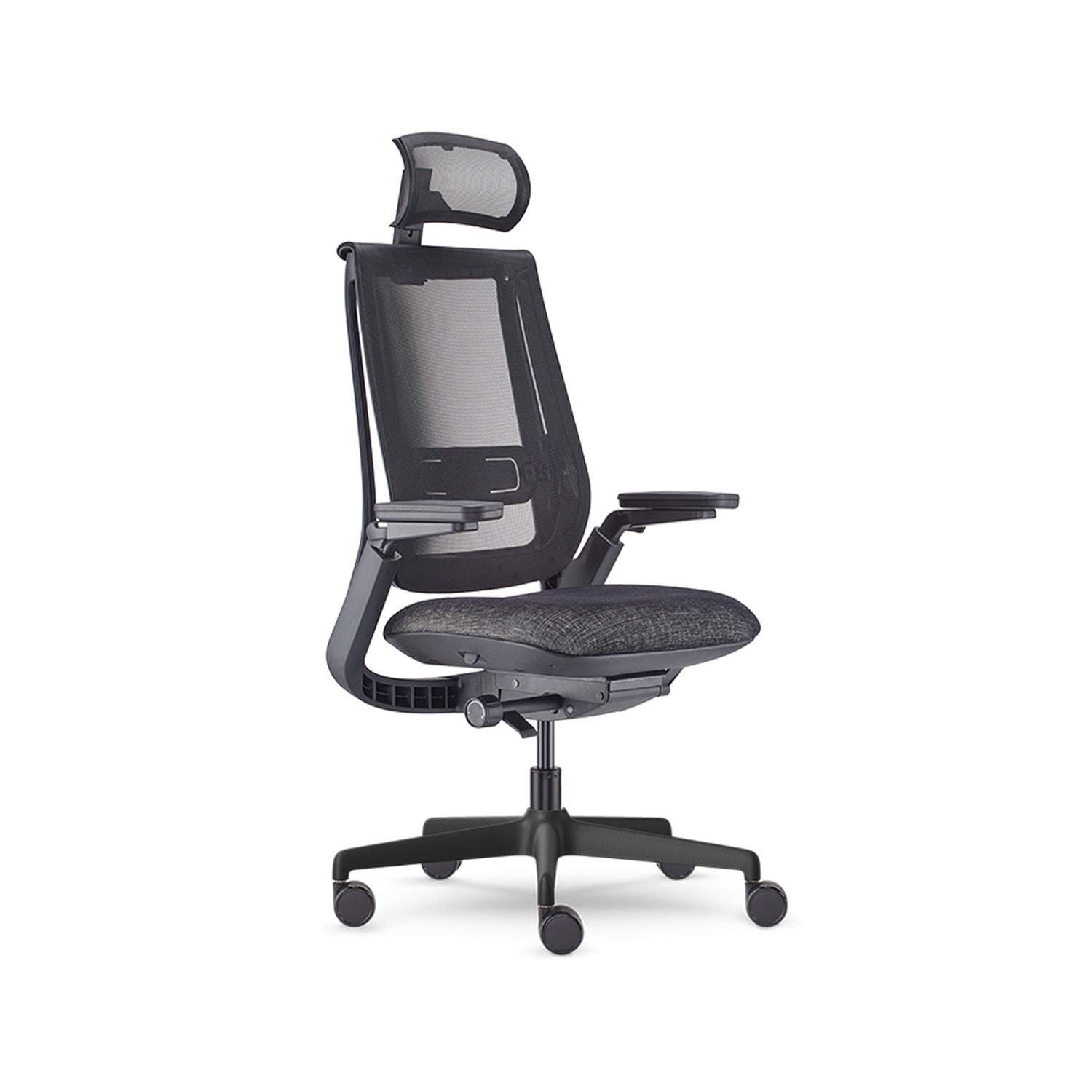 Equation — Equation With Height Adjustable Arms, Dual Pivot Arm Caps, Weight Activated Mechanism and Headrest
