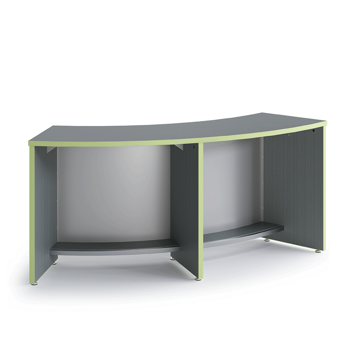 Apple green Cosmic Strandz Strive Curved Table, fixed 30 inch