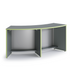 Apple green Cosmic Strandz Strive Curved Table, fixed 30 inch