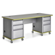 Accelerator double-pedestal teacher desk, 30x72