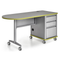 Accelerator single-pedestal bullet teacher desk, right-hand