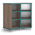 Peacock Loft Oak Strive Curved Inner Shelf on post legs, 42 inch