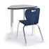 Navy Hex Desk with Explorer 4-leg chair
