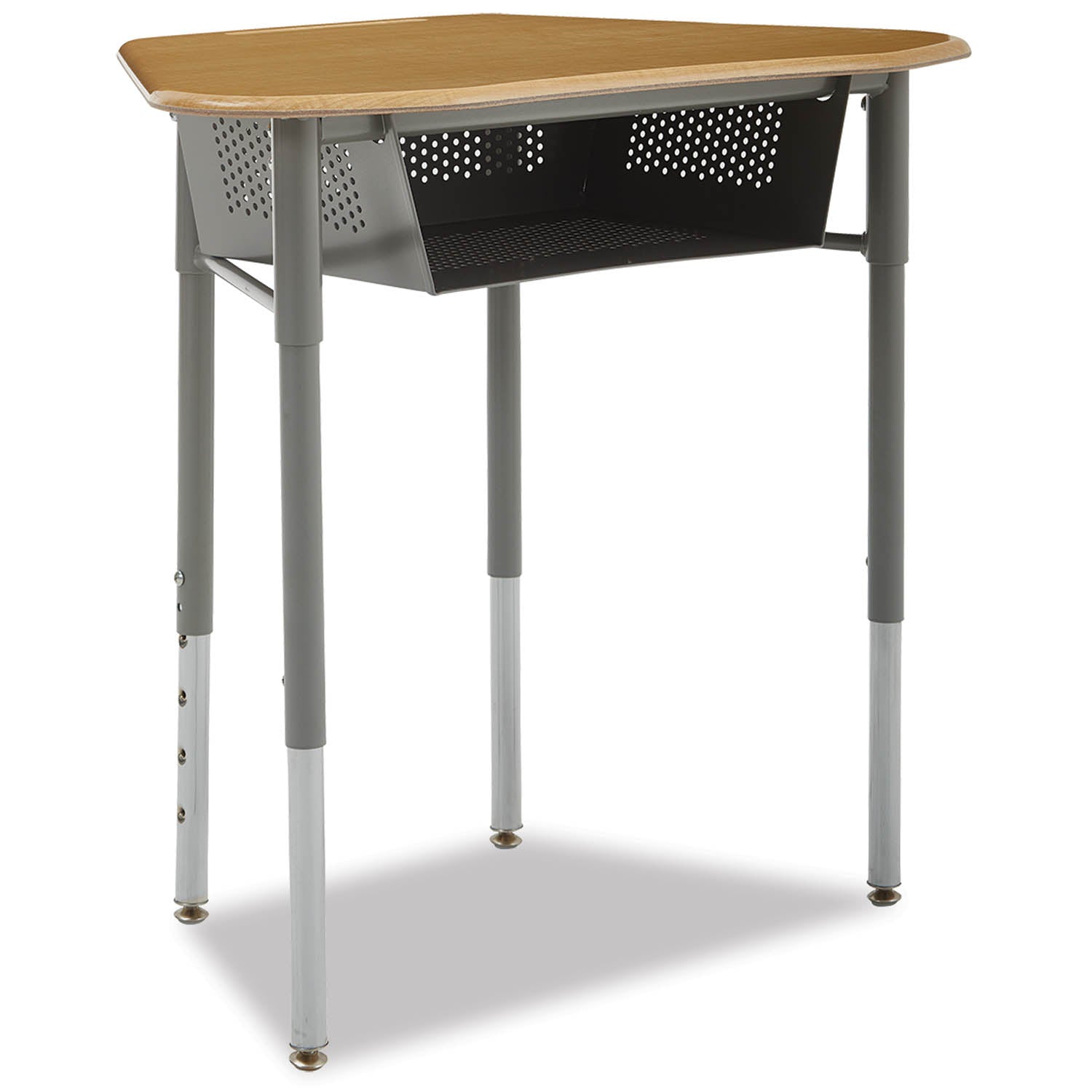 Hex Desk with perforated book box