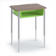 Wood-tone and lime green Honor Roll Plastic Book Box Desk