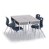 Gray Honor Roll Plastic Book Box Desk paired with an Explorer 4-leg chair
