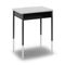 Honor Roll Round Leg Desk with black hard plastic top and vapor edge