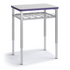 Purple Honor Roll Wire Shelf Desk with high-rise frame