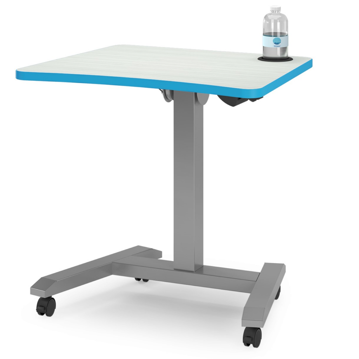 Blue Nesting Flip Sit Stand desk
