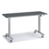 Gray Pneumatic teacher desk with metallic frame