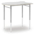 Scallop Desk with high-rise frame and hard plastic top