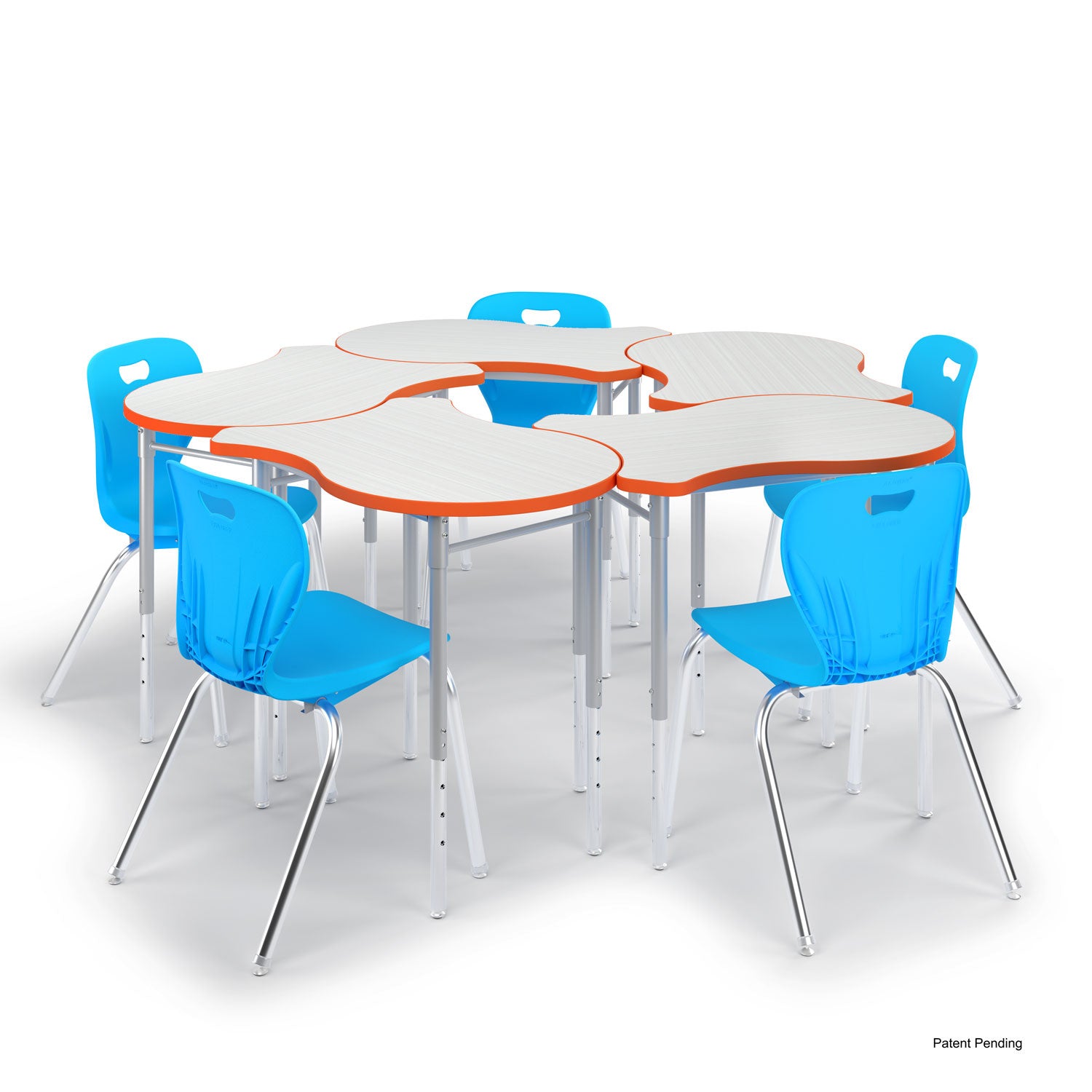 Scallop Desk, angled view