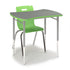 Lime green Squeeze Desk with Savvy chair
