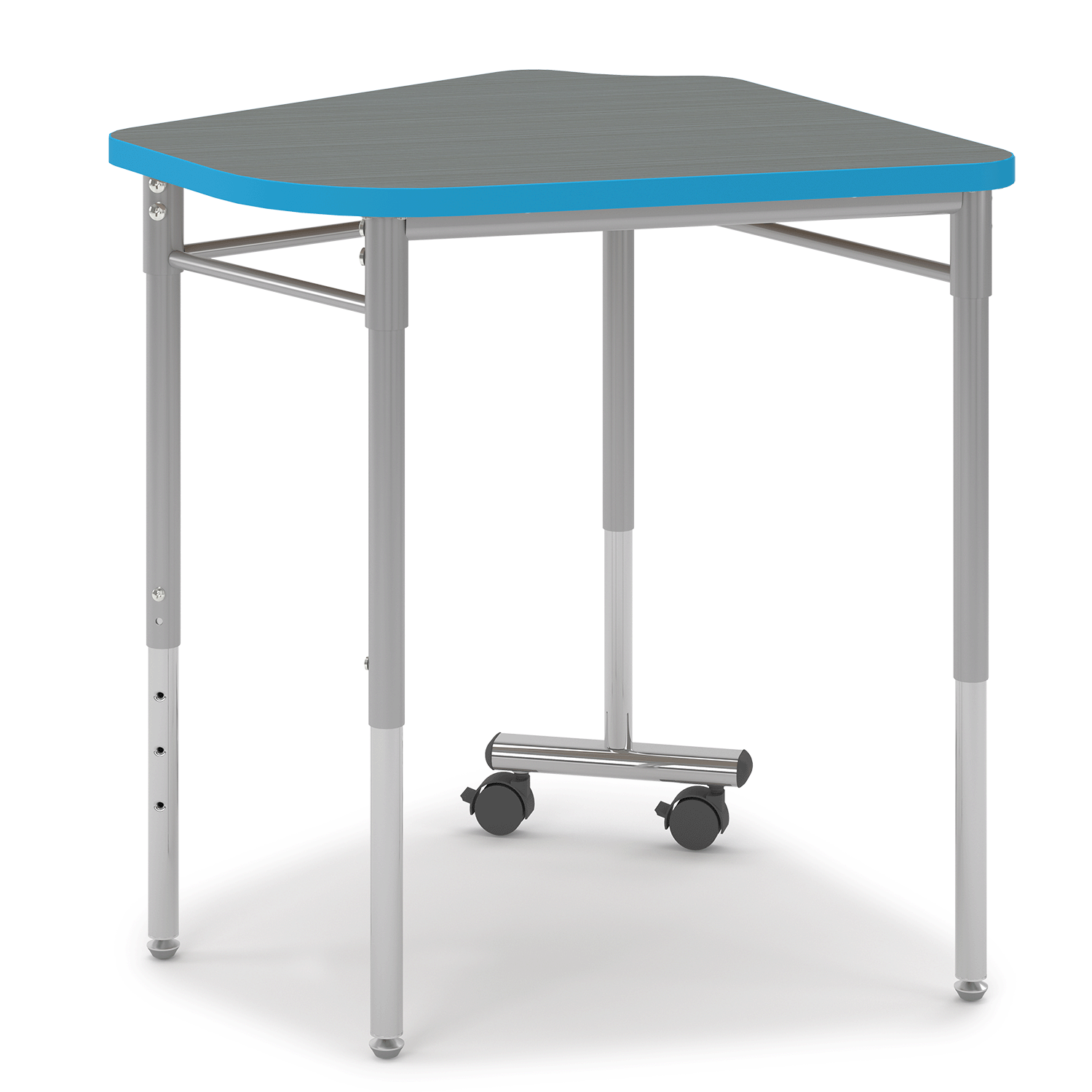 Blue y5 Idea Desk with casters