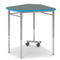 Blue y5 Idea Desk with casters