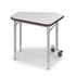 Purple y5 Idea Desk with high-rise frame and metallic finish