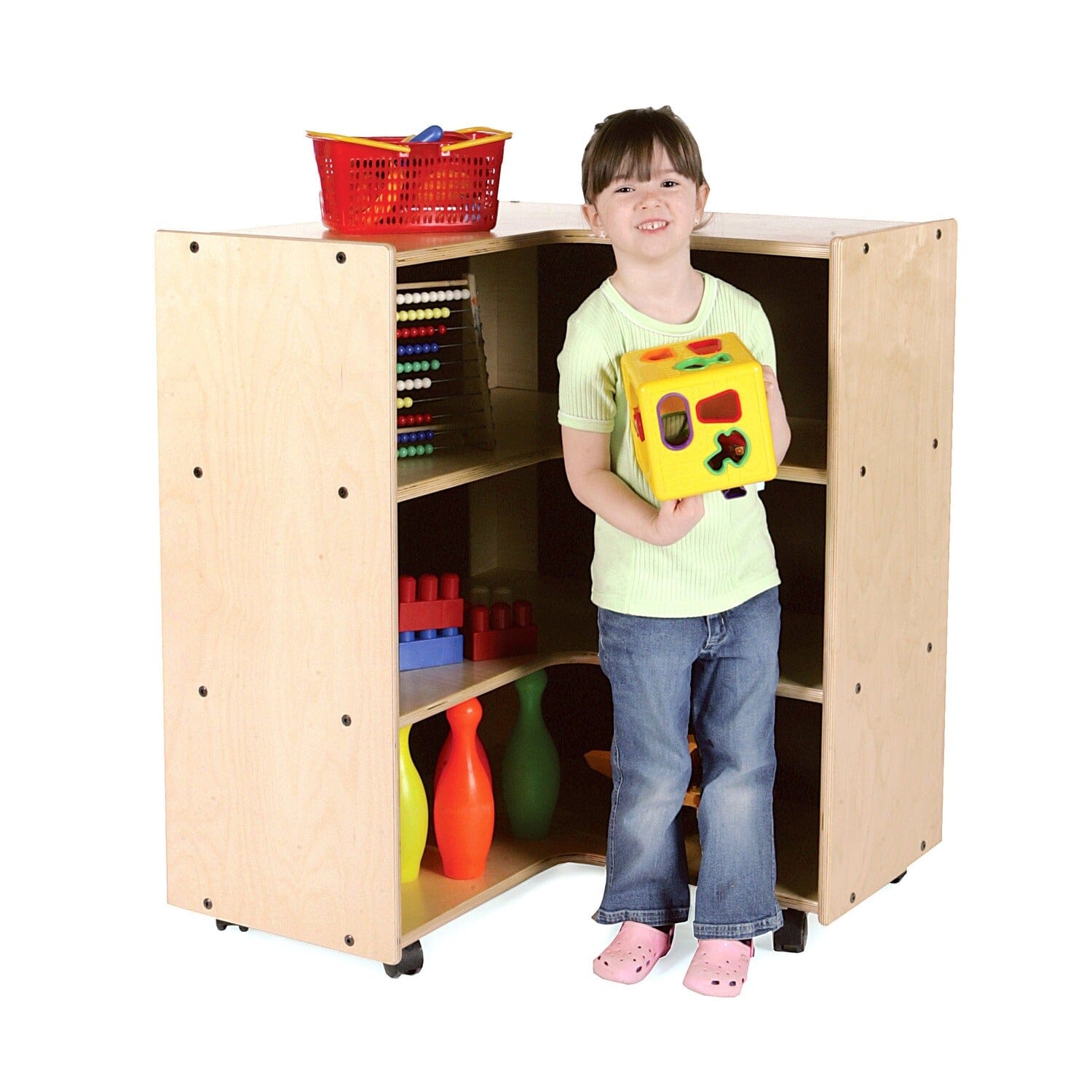 Block Storage Unit: Corner | Trojan Classroom Furniture Shelving & Cabinets Trojan Classroom Furniture 