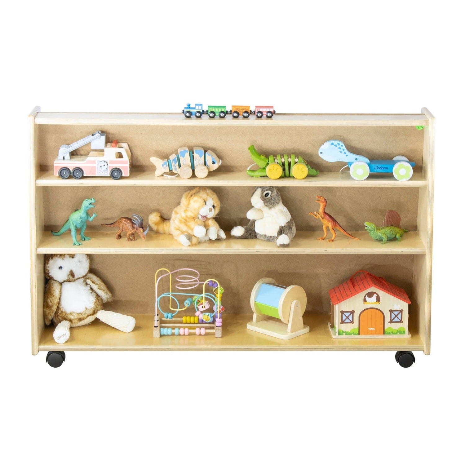 Book Display with 2 Rear Shelves | Trojan Classroom Furniture Book Racks & Book Carts Trojan Classroom Furniture 