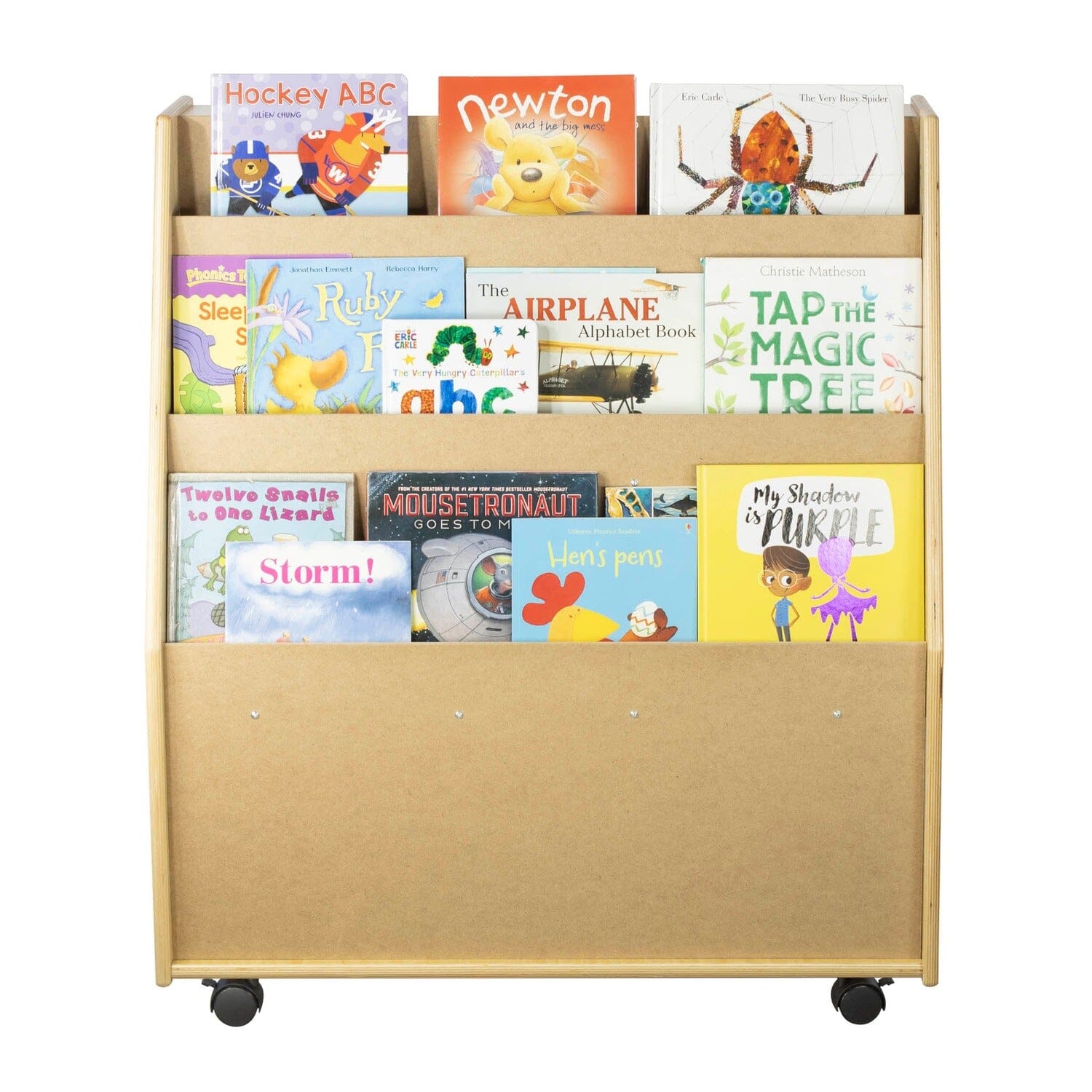 Book Mobile & Storage with 3 Shelves | Trojan Classroom Furniture Book Racks & Book Carts Trojan Classroom Furniture 