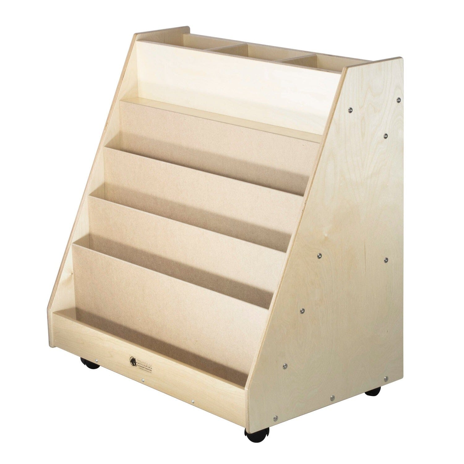 Book Mobile with 5 Shelves & Block Storage | Trojan Classroom Furniture Book Racks & Book Carts Trojan Classroom Furniture 