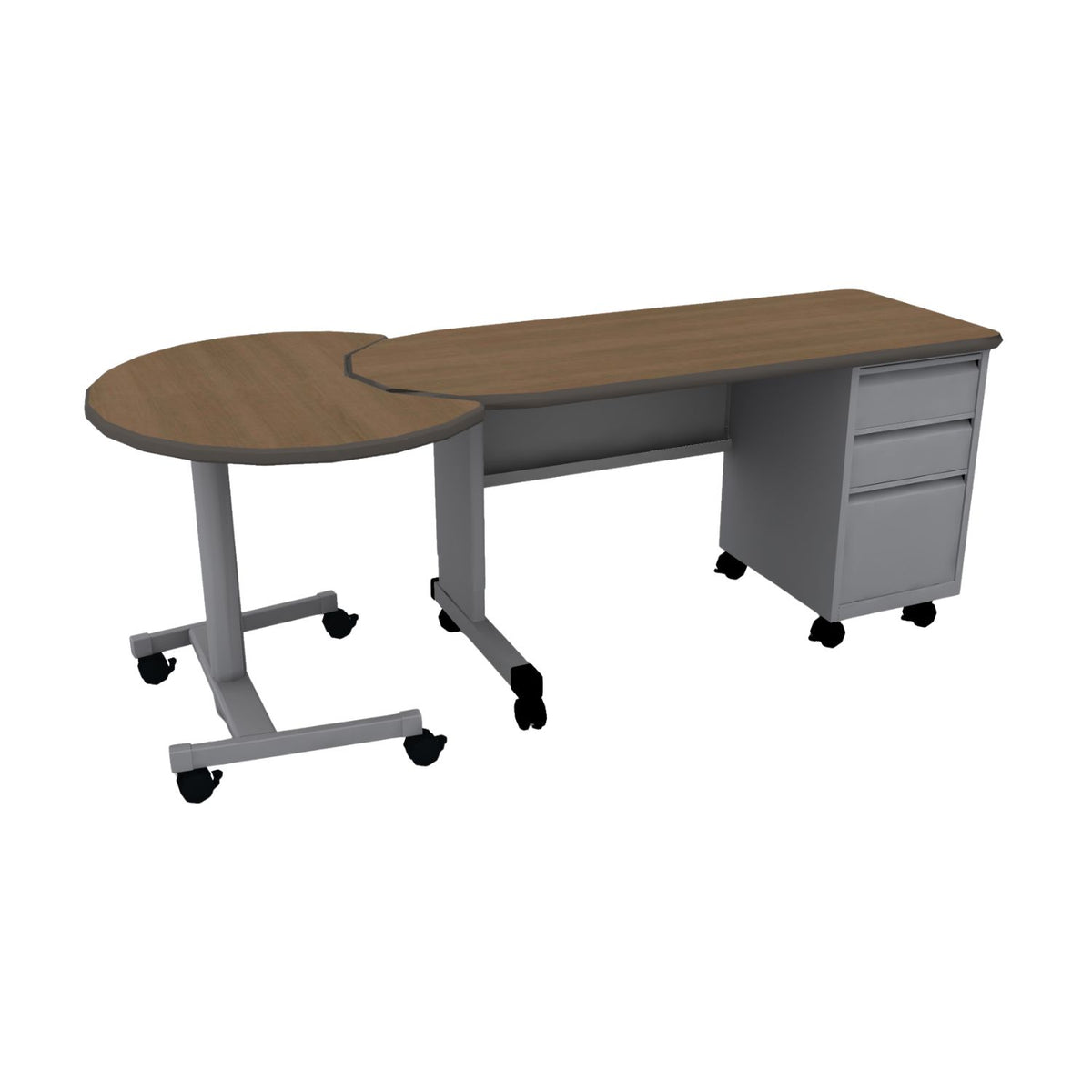 Cascade Teacher Desk Single & Double Bullet Teachers Desks Smith System 