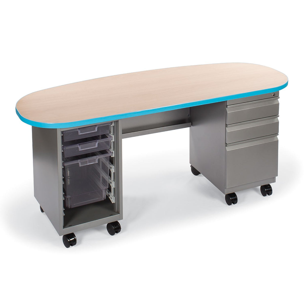 Cascade Teacher Desk Single & Double Bullet Teachers Desks Smith System 