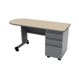 Cascade Teacher Desk Single & Double Bullet Teachers Desks Smith System 