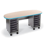 Cascade Teacher Desk Single & Double Bullet Teachers Desks Smith System 