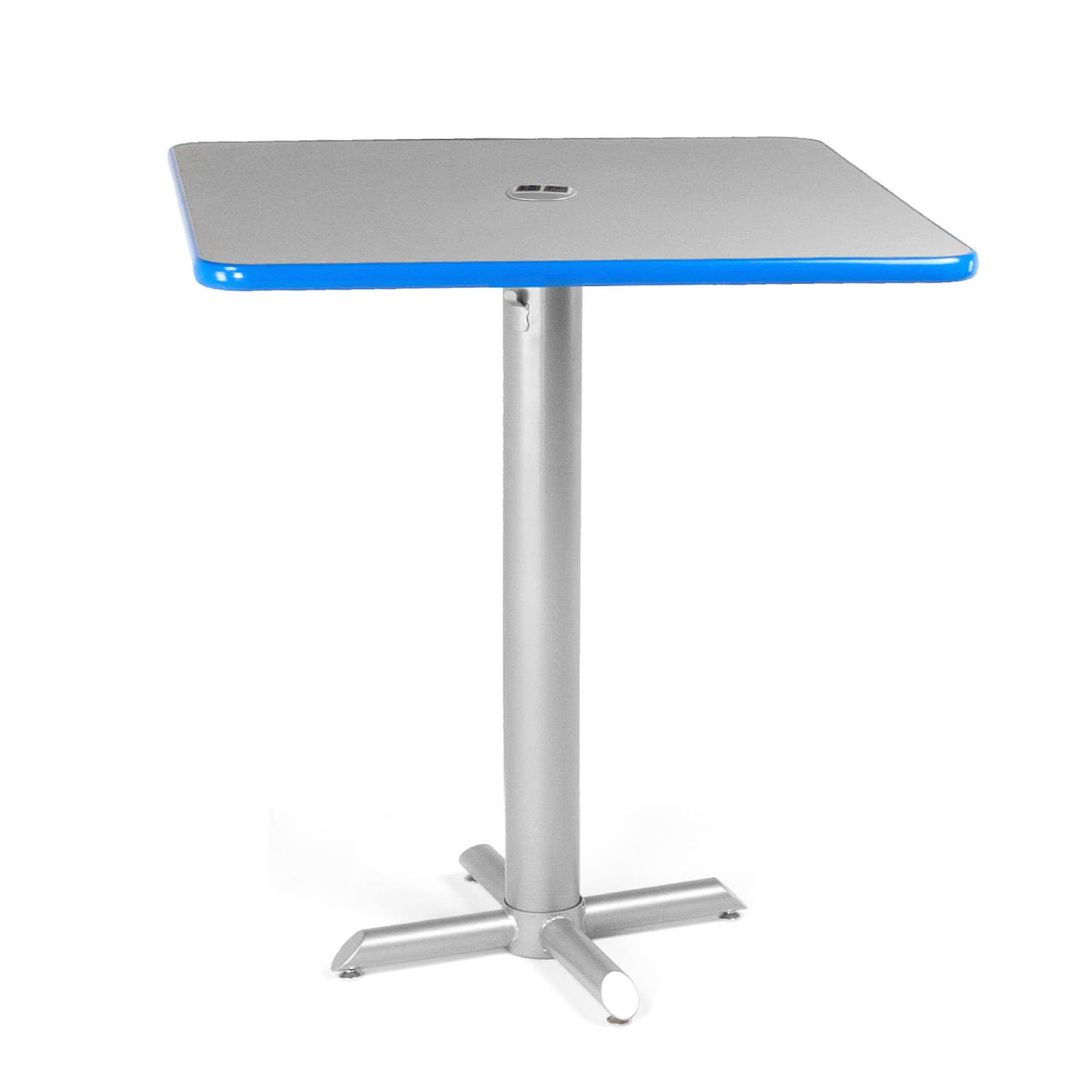 Cafe Table Square Top, Criss-Cross Base — 30" Criss-Cross Base @ 42" Standing Height, with 30" square top.