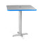 Cafe Table Square Top, Criss-Cross Base — 30" Criss-Cross Base @ 42" Standing Height, with 30" square top.