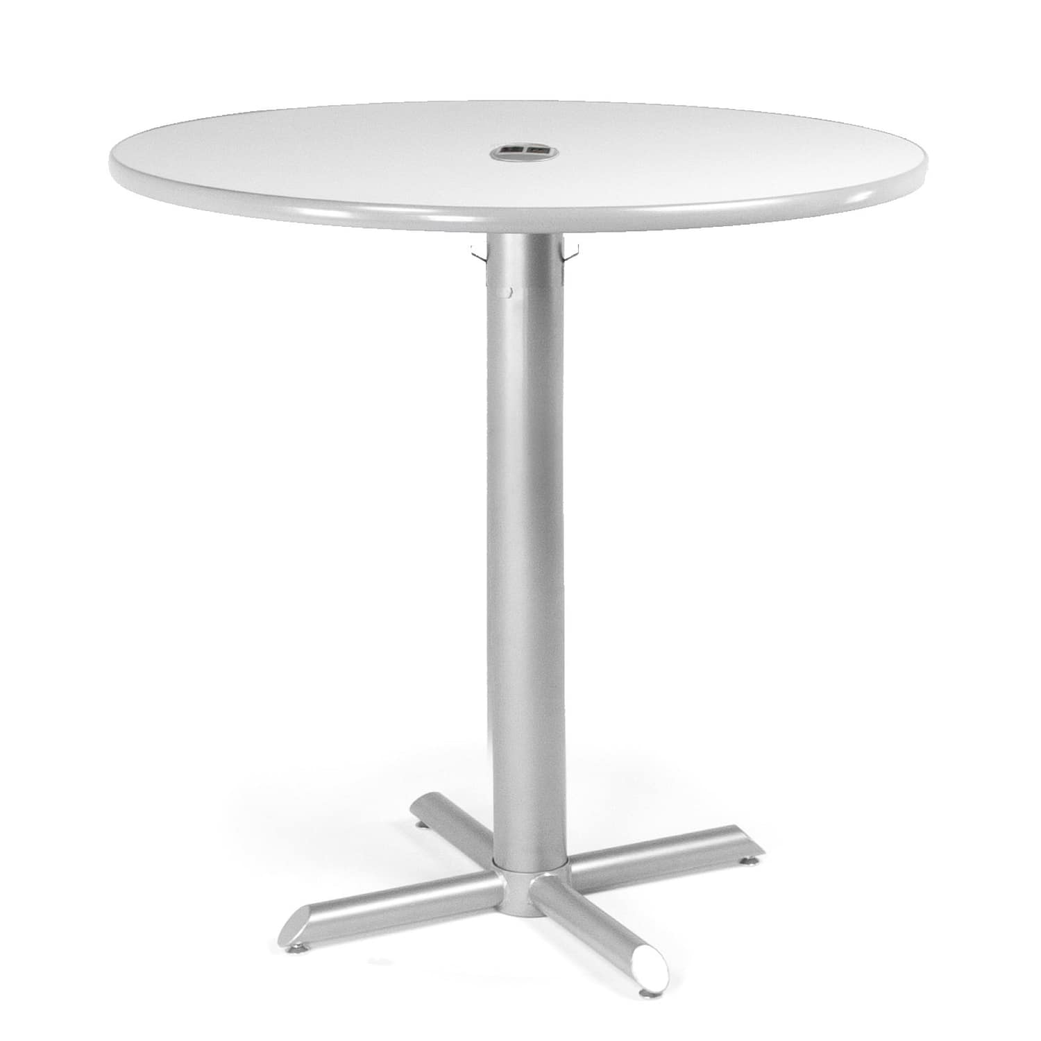 Cafe Table Round Top, Criss-Cross Base — 30" Criss-Cross Base @ 42" Standing Height, with 42" roundtop.