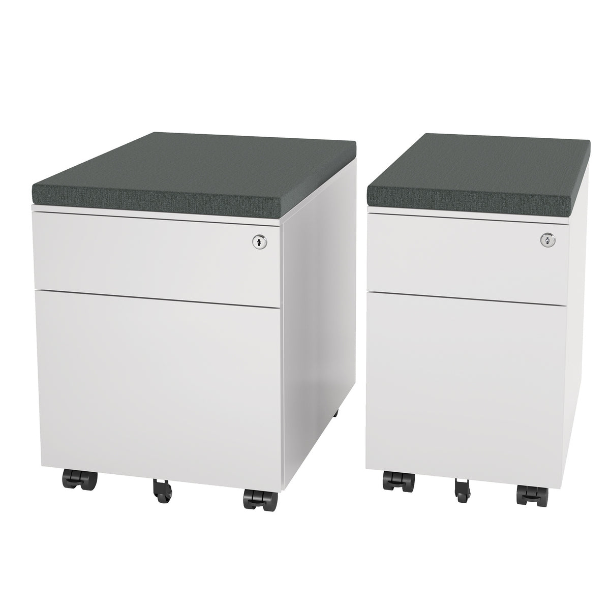MP Mobile Storage Pedestals — Mobile Pedestal - White