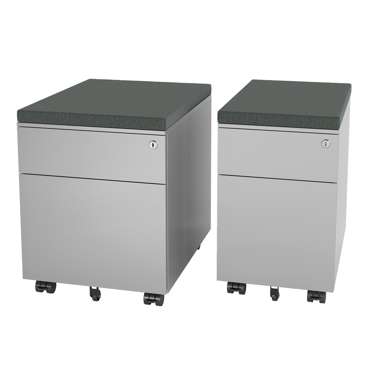 MP Mobile Storage Pedestals — Mobile Pedestal - Silver