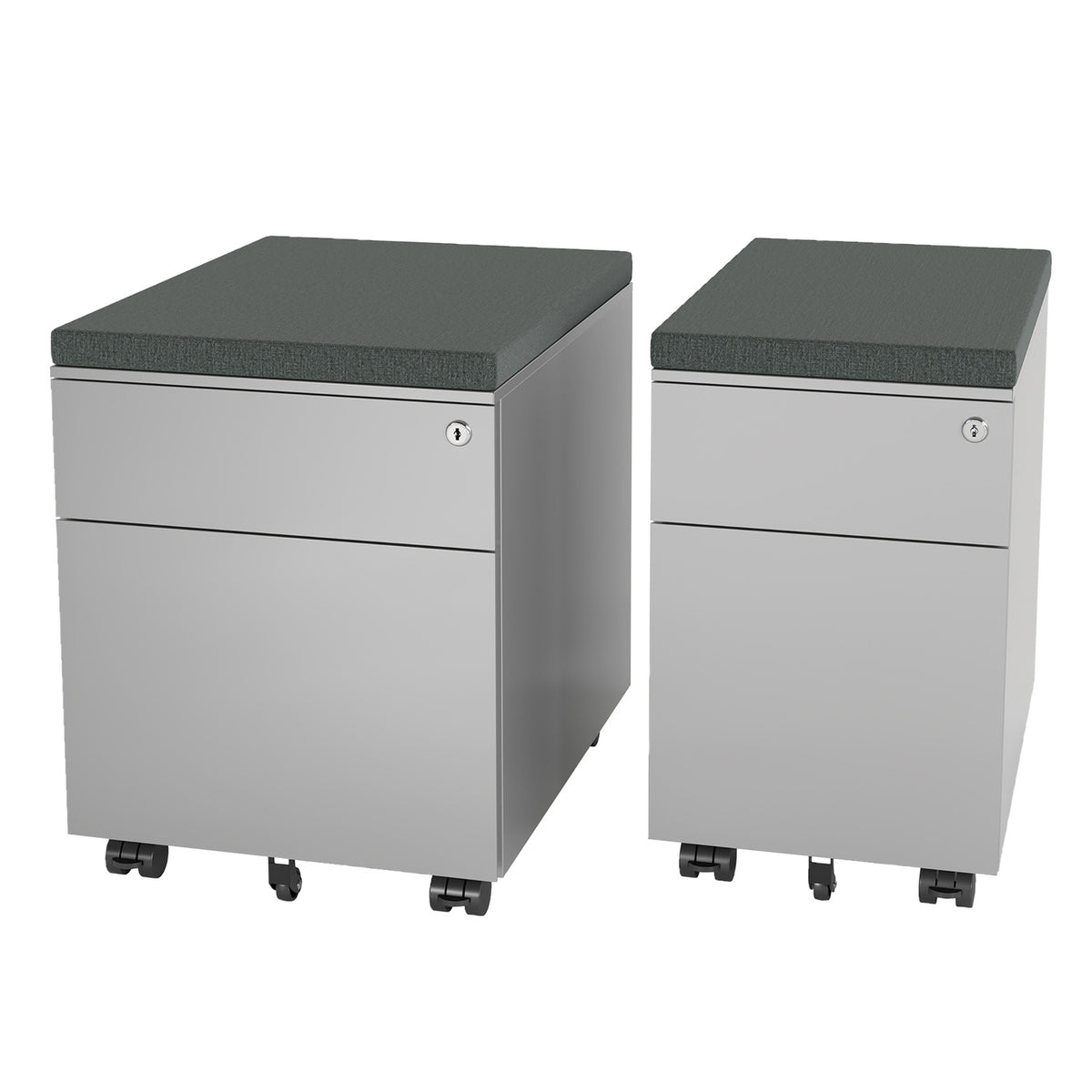 MP Mobile Storage Pedestals — Mobile Pedestal - Silver