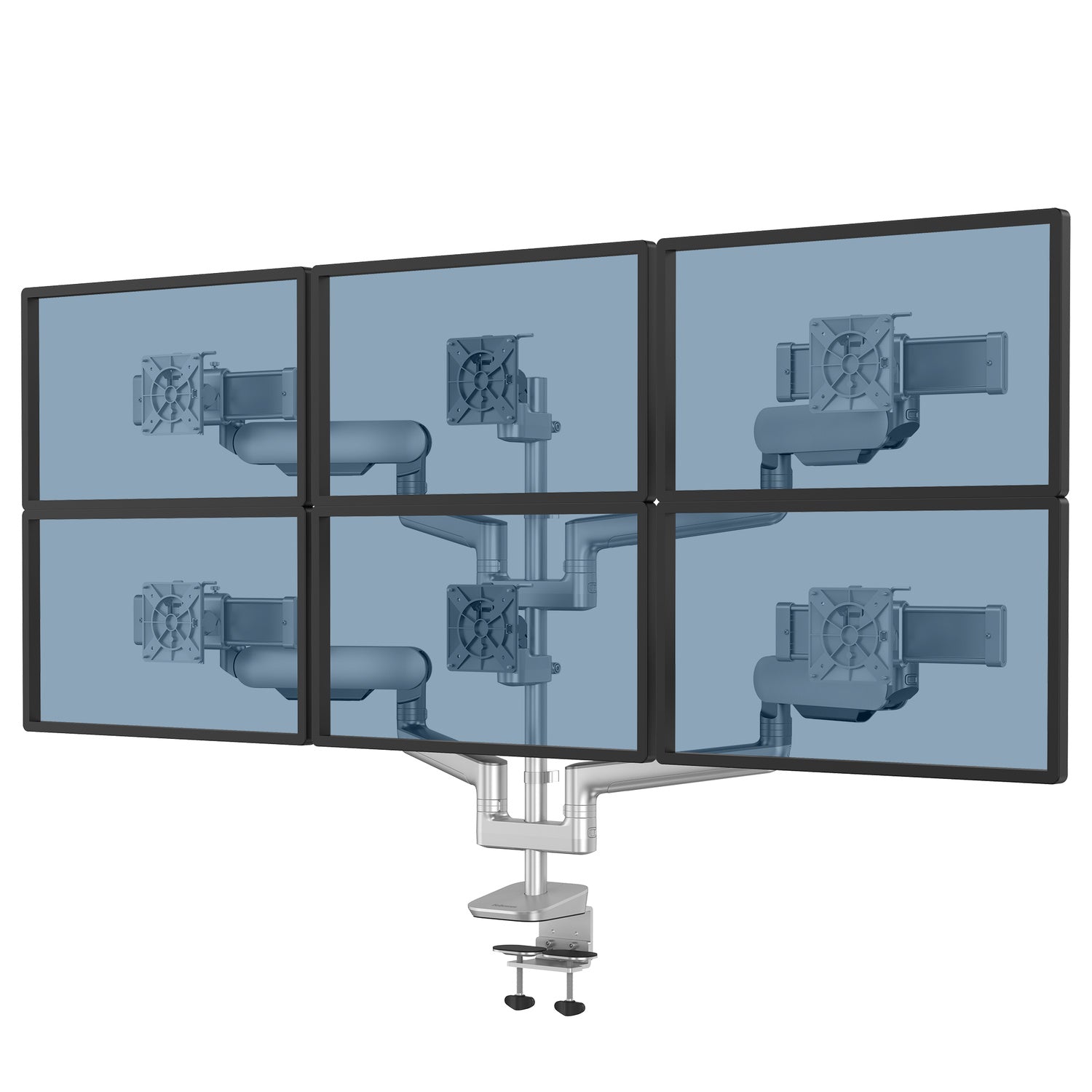 Rising™ Multi-Monitor Arms — Rising EX6-FMS - Platinum