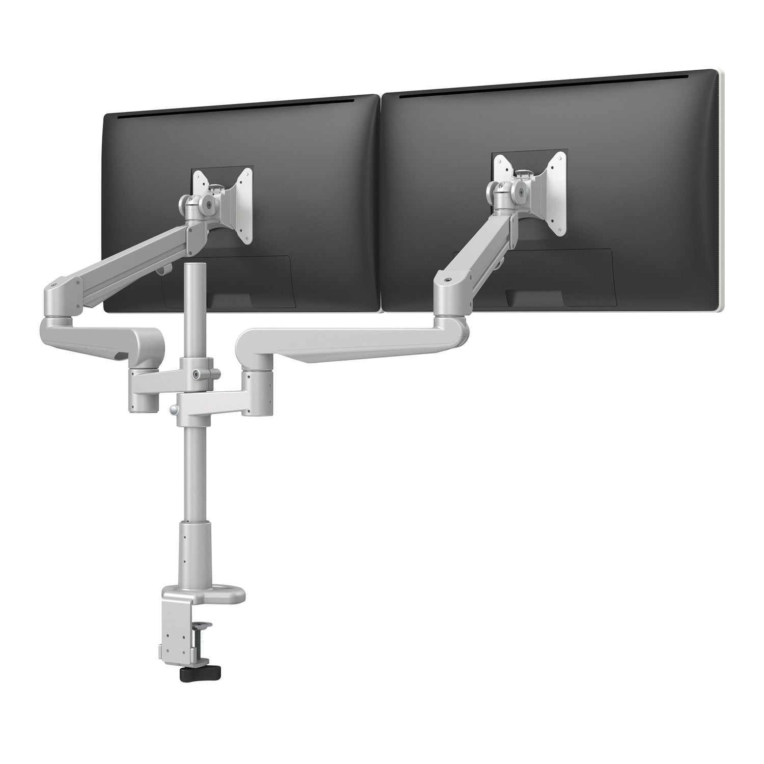 Evolve Dual Monitor Arms — Evolve2-FM - Silver