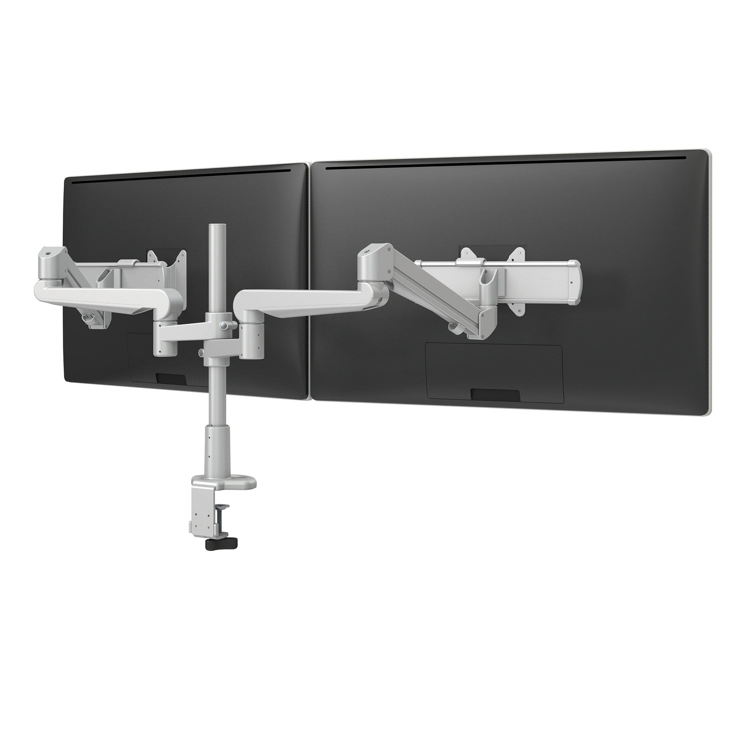 Evolve Dual Monitor Arms — Evolve2 - FMS - Silver